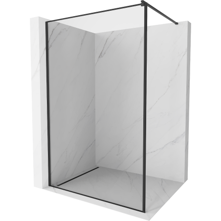 Mexen Kioto walk-in zuhanyfal, 140 x 200 cm, fekete keret, 8 mm, fekete - 800-140-101-70-70