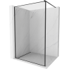 Mexen Kioto walk-in zuhanyfal, 140 x 200 cm, fekete keret, 8 mm, fekete - 800-140-101-70-70