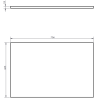 Mexen Rivel dulap baie sub chiuvetă 70 cm cu blat, 2 sertare, cu rifluri, alb mat - 91A20-07047-2-BFFC01