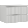 Mexen Rivel dulap baie pentru lavoar de 70 cm cu blat, 2 sertare, cu caneluri, gri mat - 91A20-07047-2-BFFC62