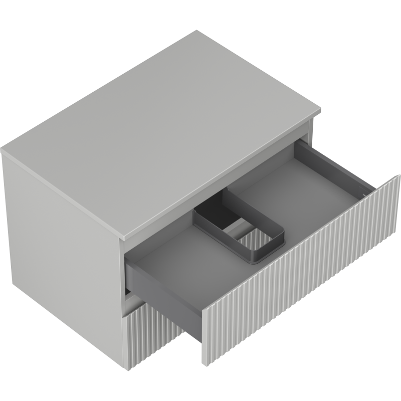 Mexen Rivel dulap baie 70 cm cu blat, 2 sertare, profilat, gri mat - 91A20-07047-2-BFFC62