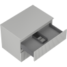 Mexen Rivel dulap baie pentru lavoar de 70 cm cu blat, 2 sertare, cu caneluri, gri mat - 91A20-07047-2-BFFC62