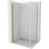 Mexen Lima cabina de duș pliabilă 80 x 100 cm, transparentă, aurie - 856-080-100-50-00
