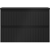 Mexen Rivel dulap baie sub chiuvetă 70 cm cu blat, 2 sertare, striat, negru mat - 91A20-07047-2-BFFC71