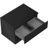 Mexen Rivel dulap baie sub chiuvetă 70 cm cu blat, 2 sertare, striat, negru mat - 91A20-07047-2-BFFC71