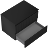 Mexen Rivel dulap baie sub chiuvetă 70 cm cu blat, 2 sertare, striat, negru mat - 91A20-07047-2-BFFC71