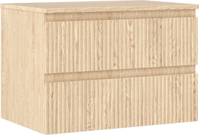 Mexen Rivel dulap de baie sub lavoar 70 cm cu blat, 2 sertare, canelură, stejar - 91A20-07047-2-BFFC81