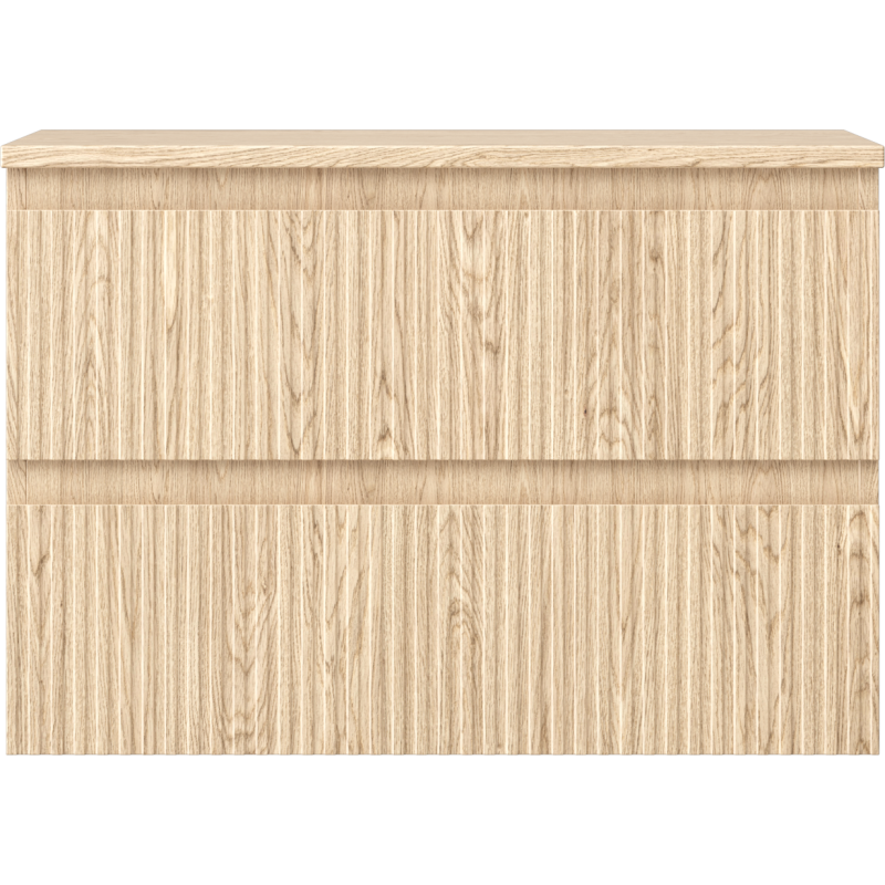 Mexen Rivel dulap baie pentru lavoar 70 cm cu blat, 2 sertare, canelat, stejar - 91A20-07047-2-BFFC81