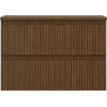 Mexen Rivel dulap baie sub chiuvetă 70 cm cu blat, 2 sertare, canelat, nuc - 91A20-07047-2-BFFC86