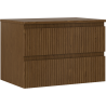 Mexen Rivel dulap baie sub chiuvetă 70 cm cu blat, 2 sertare, canelat, nuc - 91A20-07047-2-BFFC86