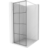 Mexen Kioto perete duș Walk-in 70 x 200 cm, grilaj negru 8 mm, crom - 800-070-101-01-77