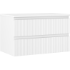 Mexen Rivel dulap baie sub lavoar 80 cm cu blat, 2 sertare, canelat, alb mat - 91A20-08047-2-BFFC01