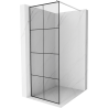 Mexen Kioto Walk-in Zuhanyfal 90 x 200 cm, fekete rács 8 mm, króm - 800-090-101-01-77