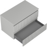 Mexen Rivel dulap baie sub lavoar 80 cm cu blat, 2 sertare, canelat, gri mat - 91A20-08047-2-BFFC62