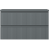Mexen Rivel dulap baie sub chiuvetă 80 cm cu blat, 2 sertare, canelat, grafit mat - 91A20-08047-2-BFFC66