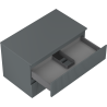 Mexen Rivel dulap baie sub chiuvetă 80 cm cu blat, 2 sertare, riflat, grafit mat - 91A20-08047-2-BFFC66