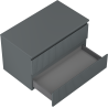 Mexen Rivel dulap baie sub chiuvetă 80 cm cu blat, 2 sertare, riflat, grafit mat - 91A20-08047-2-BFFC66