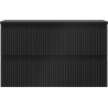 Mexen Rivel dulap baie de 80 cm cu blat, 2 sertare, canelat, negru mat - 91A20-08047-2-BFFC71