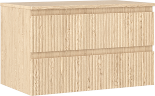 Mexen Rivel dulap baie sub lavoar 80 cm cu blat, 2 sertare, texturat, stejar - 91A20-08047-2-BFFC81
