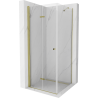 Mexen Lima cabina de duș pliabilă 100 x 100 cm, transparentă, aurie - 856-100-100-50-00