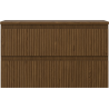 Mexen Rivel dulap baie sub chiuvetă 80 cm cu blat, 2 sertare, canelat, nuc - 91A20-08047-2-BFFC86