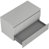 Mexen Rivel dulap baie sub chiuvetă 90 cm cu blat, 2 sertare, canelat, gri mat - 91A20-09047-2-BFFC62