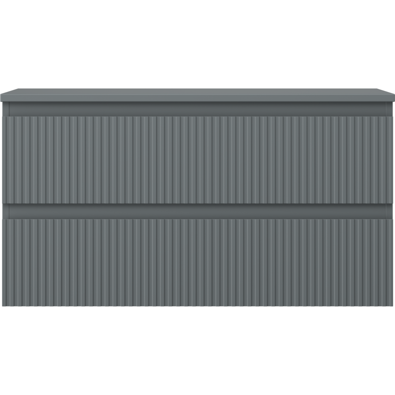 Mexen Rivel dulap de baie cu mască de 90 cm cu blat, 2 sertare, canelată, grafit mat - 91A20-09047-2-BFFC66