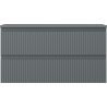 Mexen Rivel dulap baie sub chiuvetă 90 cm cu blat, 2 sertare, canelat, grafit mat - 91A20-09047-2-BFFC66