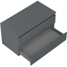 Mexen Rivel dulap baie sub chiuvetă 90 cm cu blat, 2 sertare, canelat, grafit mat - 91A20-09047-2-BFFC66