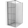Mexen Kioto Walk-in zuhanyfal 70 x 200 cm, fekete rácsos 8 mm, fekete - 800-070-101-70-77