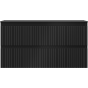 Mexen Rivel dulap baie sub lavoar 90 cm cu blat, 2 sertare, canelat, negru mat - 91A20-09047-2-BFFC71