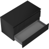 Mexen Rivel dulap baie sub lavoar 90 cm cu blat, 2 sertare, canelat, negru mat - 91A20-09047-2-BFFC71