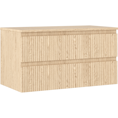 Mexen Rivel dulap baie de 90 cm cu blat, 2 sertare, structurat, stejar - 91A20-09047-2-BFFC81