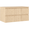 Mexen Rivel dulap baie de 90 cm cu blat, 2 sertare, structurat, stejar - 91A20-09047-2-BFFC81