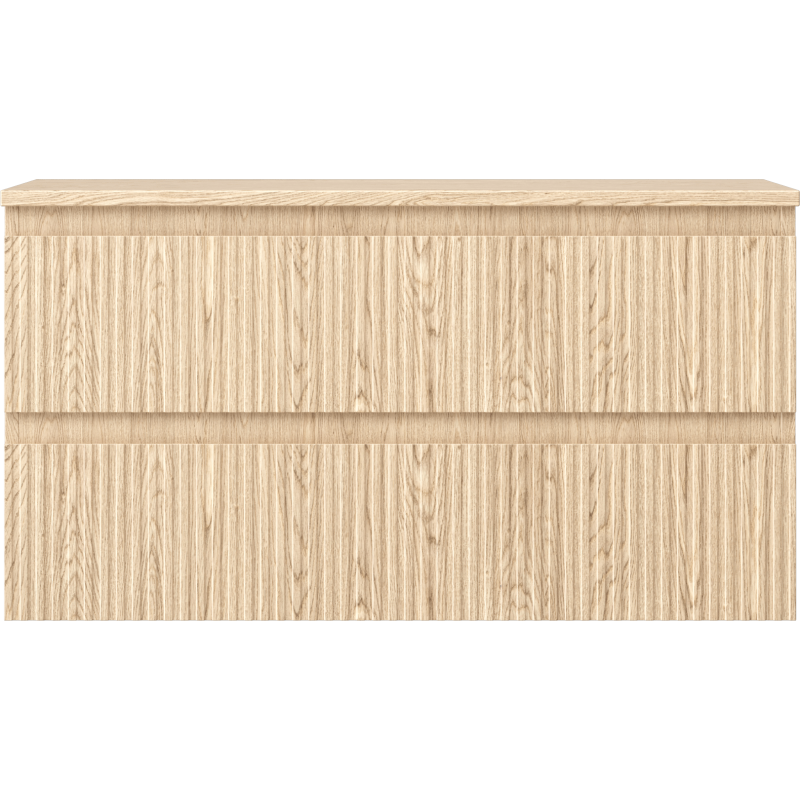 Mexen Rivel dulap de baie pentru lavoar 90 cm cu blat, 2 sertare, canelat, stejar - 91A20-09047-2-BFFC81