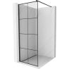 Mexen Kioto zuhanyfal Walk-in 90 x 200 cm, fekete rács 8 mm, fekete - 800-090-101-70-77