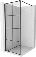Mexen Kioto Walk-in zuhanyfal 90 x 200 cm, fekete rácsozás 8 mm, fekete - 800-090-101-70-77