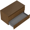 Mexen Rivel dulap baie sub lavoar de 90 cm cu blat, 2 sertare, riflat, nuc - 91A20-09047-2-BFFC86