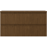 Mexen Rivel dulap baie sub lavoar de 90 cm cu blat, 2 sertare, riflat, nuc - 91A20-09047-2-BFFC86