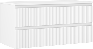 Mexen Rivel dulap de baie sub chiuvetă 100 cm cu blat, 2 sertare, texturat, alb mat - 91A20-10047-2-BFFC01