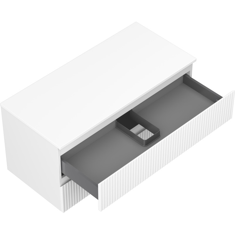 Mexen Rivel dulap de baie sub chiuvetă 100 cm cu blat, 2 sertare, texturat, alb mat - 91A20-10047-2-BFFC01