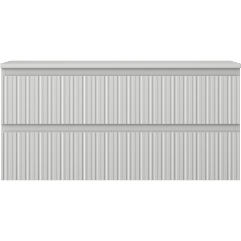 Mexen Rivel dulap baie cu blat, lățime 100 cm, 2 sertare, suprafață canelată, gri mat - 91A20-10047-2-BFFC62