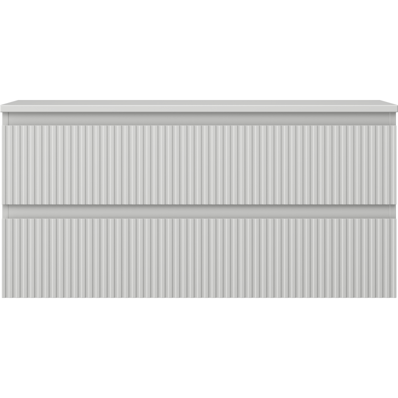 Mexen Rivel dulap baie sub chiuvetă 100 cm cu blat, 2 sertare, canelat, gri mat - 91A20-10047-2-BFFC62