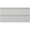 Dulap de baie Mexen Rivel sub lavoar 100 cm cu blat, 2 sertare, canelat, gri mat - 91A20-10047-2-BFFC62