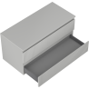 Dulap de baie Mexen Rivel sub lavoar 100 cm cu blat, 2 sertare, canelat, gri mat - 91A20-10047-2-BFFC62