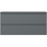 Mexen Rivel dulap de baie sub lavoar 100 cm cu blat, 2 sertare, canelat, grafit mat - 91A20-10047-2-BFFC66