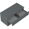 Mexen Rivel dulap de baie sub lavoar 100 cm cu blat, 2 sertare, canelat, grafit mat - 91A20-10047-2-BFFC66