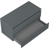 Mexen Rivel dulap de baie sub lavoar 100 cm cu blat, 2 sertare, canelat, grafit mat - 91A20-10047-2-BFFC66