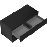 Dulap de baie Mexen Rivel sub chiuvetă 100 cm cu blat, 2 sertare, canelat, negru mat - 91A20-10047-2-BFFC71