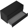 Dulap de baie Mexen Rivel sub chiuvetă 100 cm cu blat, 2 sertare, canelat, negru mat - 91A20-10047-2-BFFC71